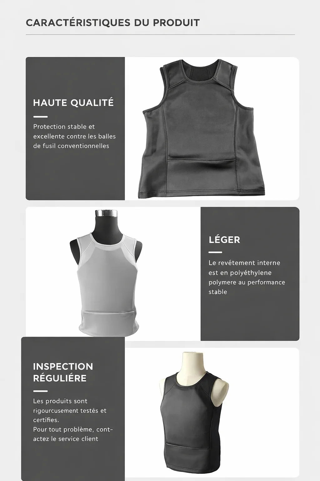 Gilet Pare-balle + plaques (IIIA) type 2