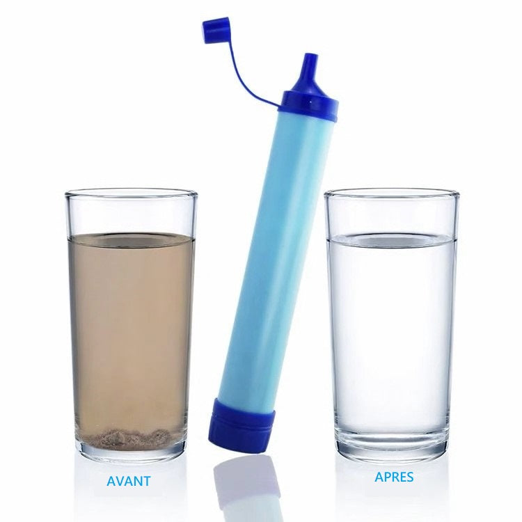 Paille filtrante à charbon actif