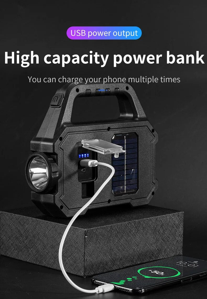 Lampe de poche solaire-rechargeable (type 1)