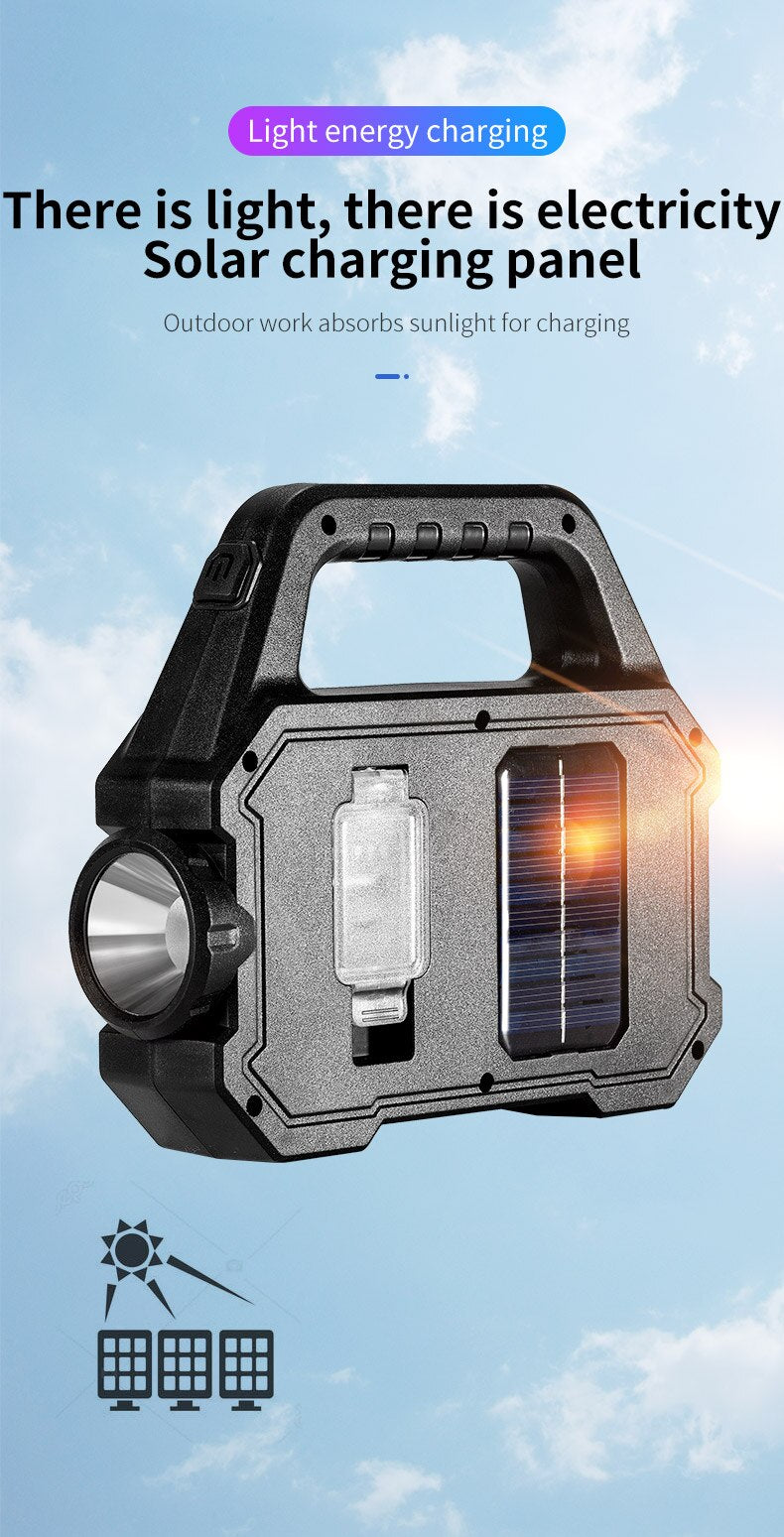 Lampe de poche solaire-rechargeable (type 1)