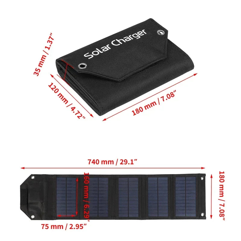 Chargeur solaire USB type 2