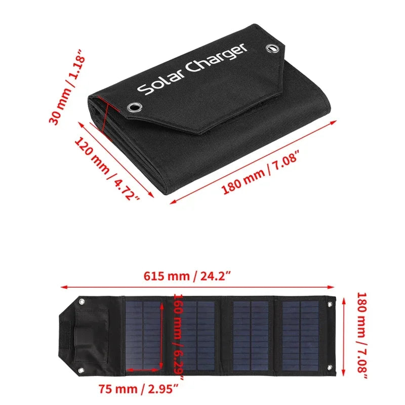 Chargeur solaire USB type 2