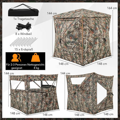 Abris de camouflage 2-3 personnes