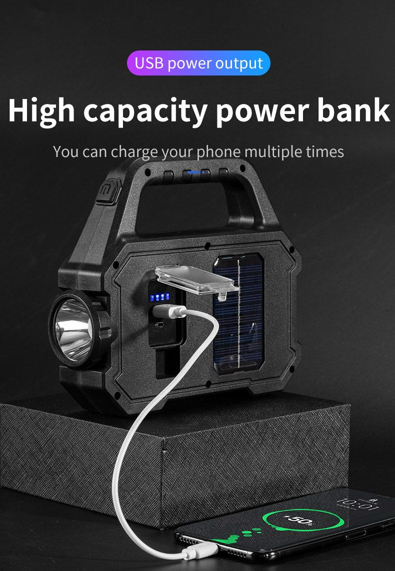 Lampe de poche solaire-rechargeable (type 1)