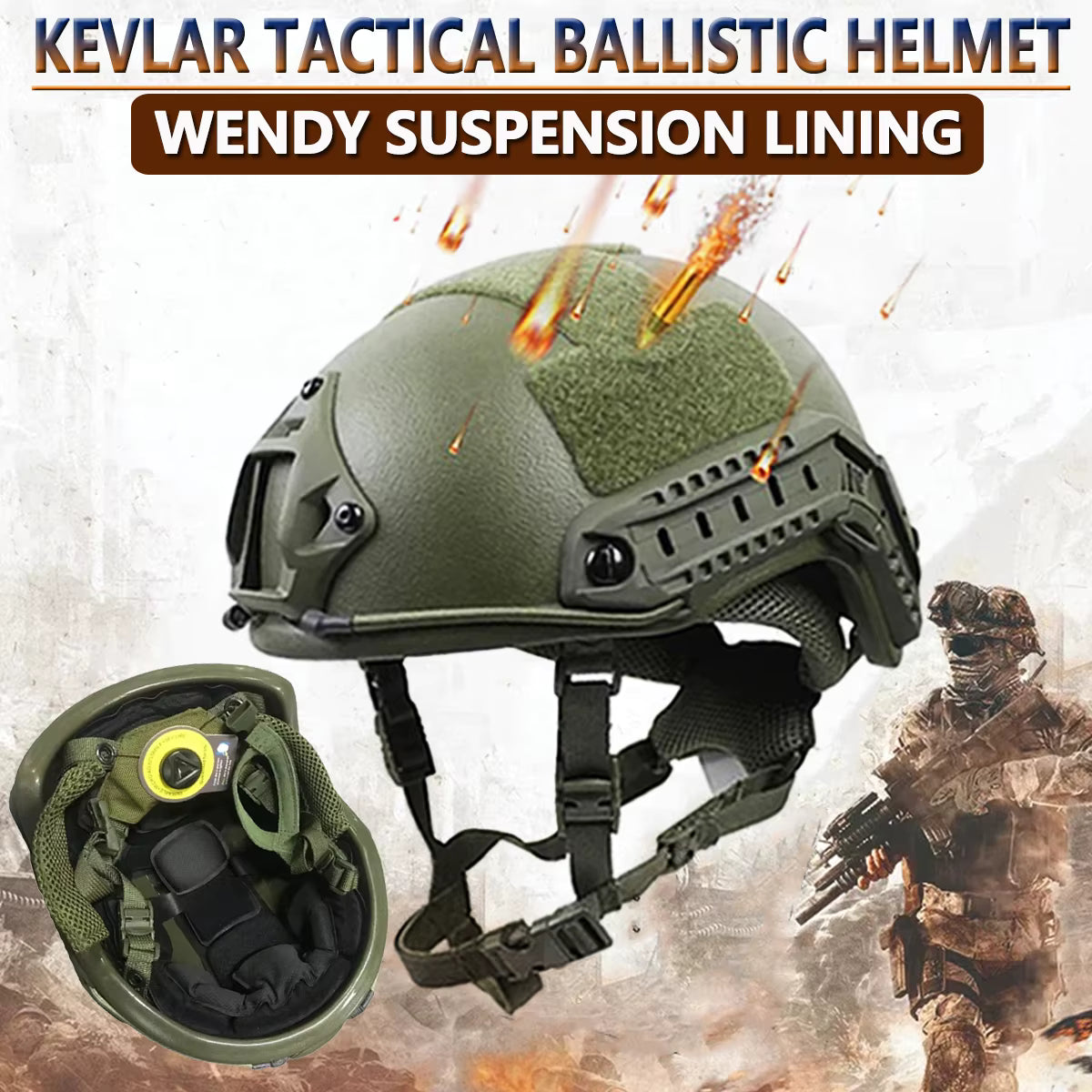 Casque de protection ballistique